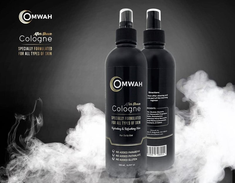 OMWAH عطر بعد الحلاقة للرجال من أومواه - مهدئ بعد الحلاقة لجميع أنواع البشرة، زجاجة كبيرة 16.9 أونصة، عطر غير دهني للرجال، مرطب ويقلل من خشونة البشرة، يدوم طويلاً مع انتعاش مستمر - Image 4