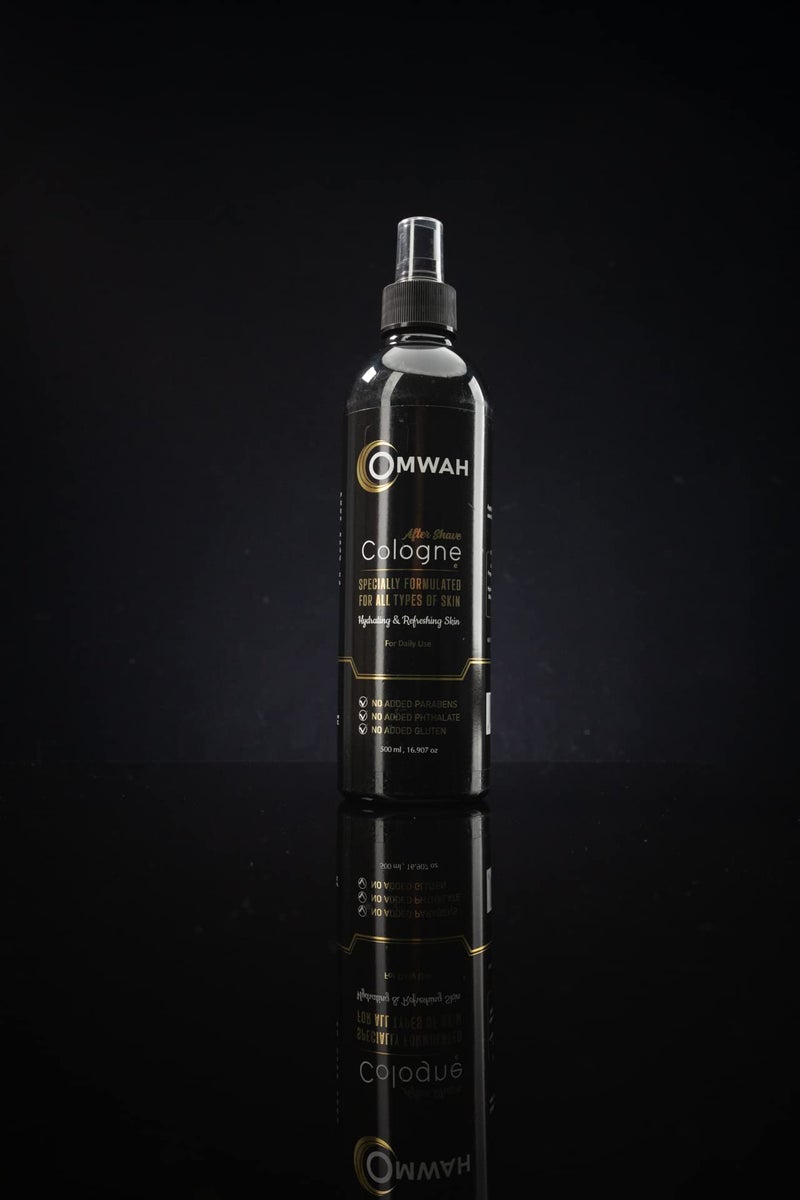 OMWAH عطر بعد الحلاقة للرجال من أومواه - مهدئ بعد الحلاقة لجميع أنواع البشرة، زجاجة كبيرة 16.9 أونصة، عطر غير دهني للرجال، مرطب ويقلل من خشونة البشرة، يدوم طويلاً مع انتعاش مستمر - Image 2