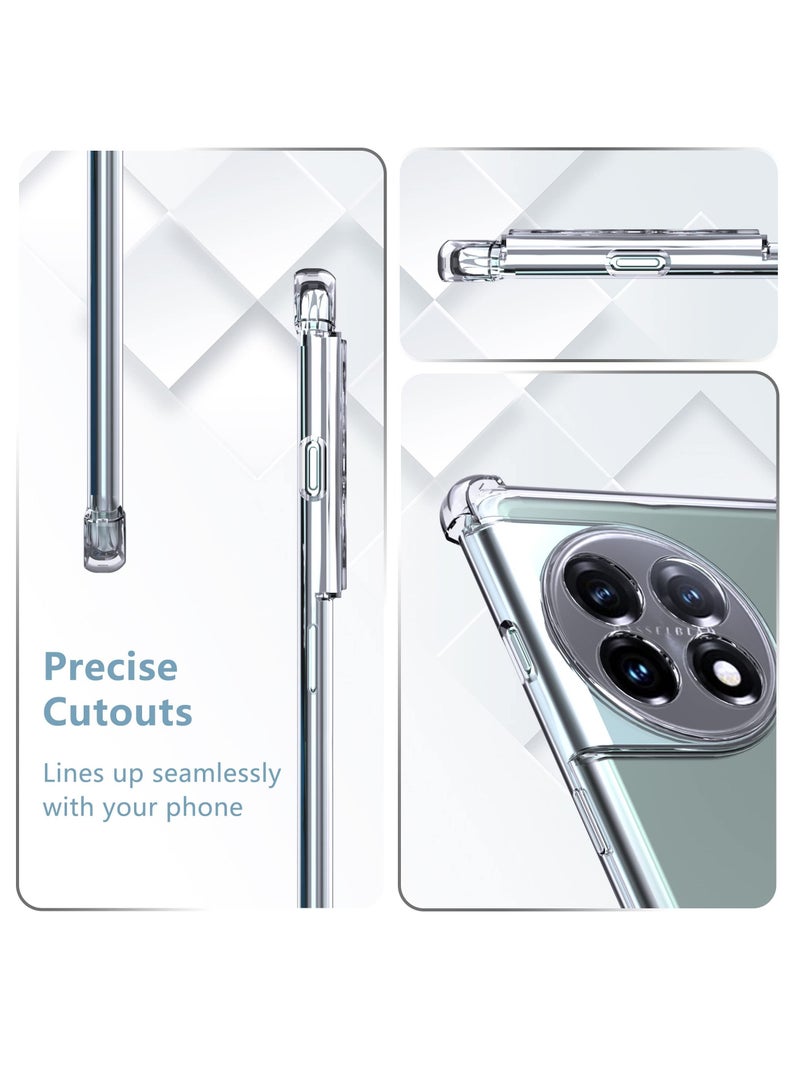 BORTONY OnePlus 11 Case Clear Scratch Resistant Reinforced Corners TPU Rubber Soft Skin Silicone Protective Case Cover for OnePlus 11 2023 (Crystal Clear) - Image 3