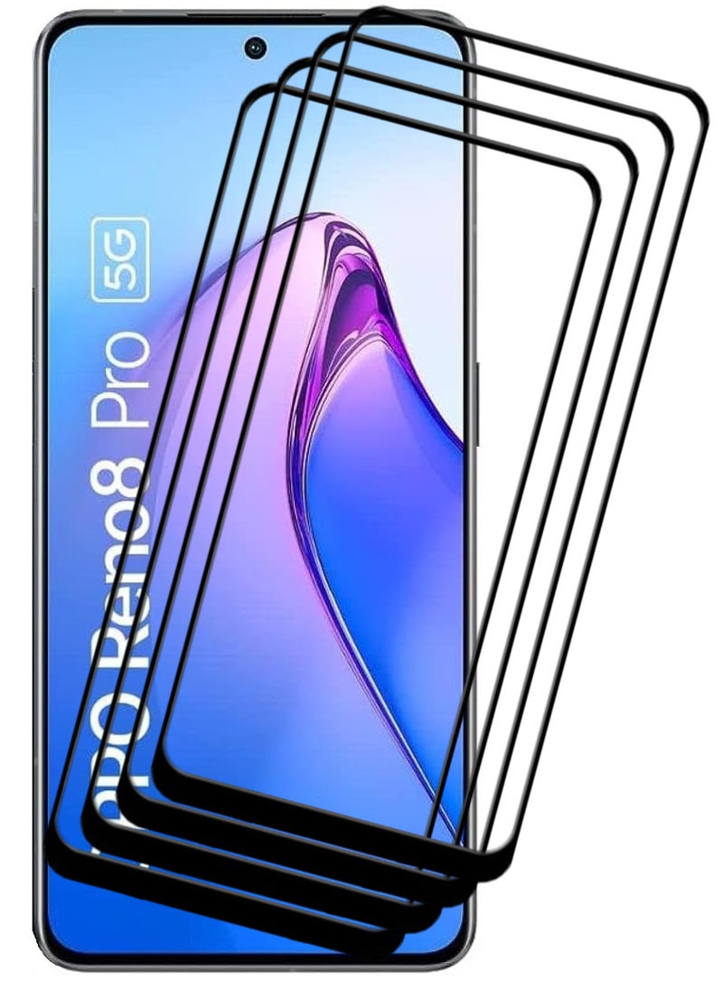 ACLIX 4 Pieces Antistatic ESD Dustproof Premium Quality High Definition Tempered Glass Screen Protector Designed For Oppo Reno8 Pro - Image 1