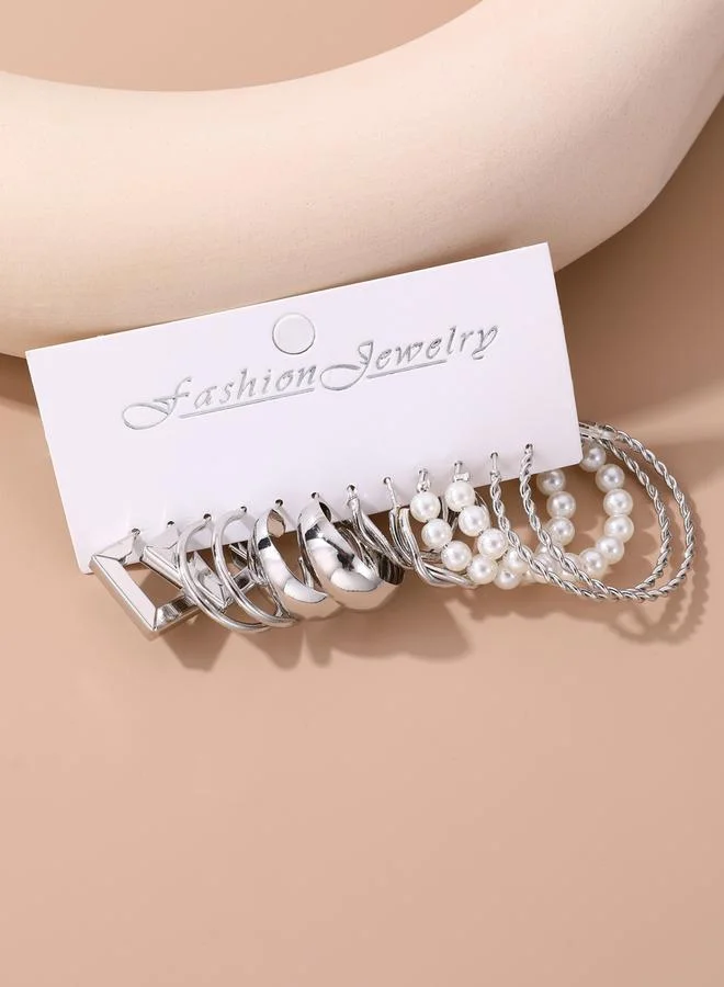 Take Two Set of 6 - Silver Hoop Earrings