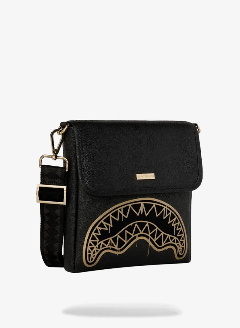 SPRAYGROUND THAT GOLD DRAP MESSENGER SLING