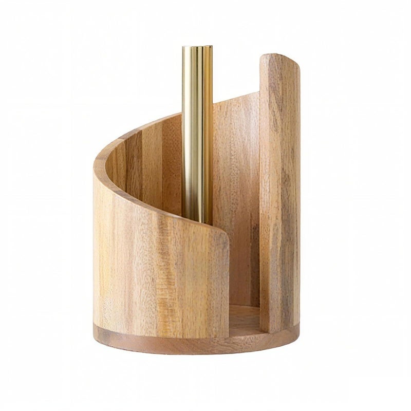 Wooden Tissue Holder 16.5X26CM Nordic-style Decorative Accent - Multi-functional Desktop Organizer Non-slip Padded Bottom for Home Office Bedroom Living Room - Image 1