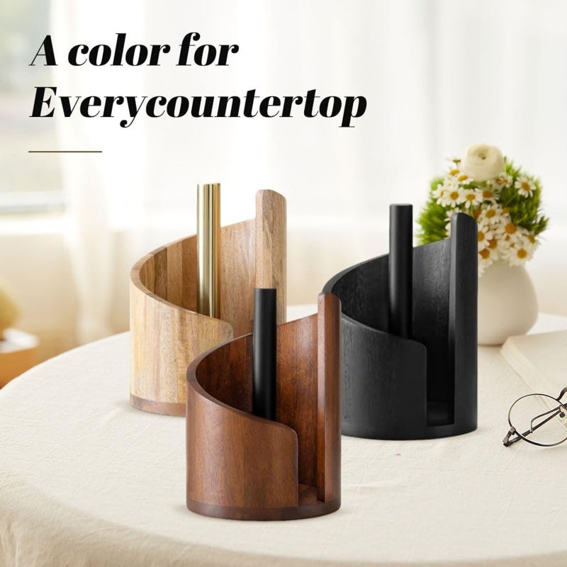 Wooden Tissue Holder 16.5X26CM Nordic-style Decorative Accent - Multi-functional Desktop Organizer Non-slip Padded Bottom for Home Office Bedroom Living Room - Image 2