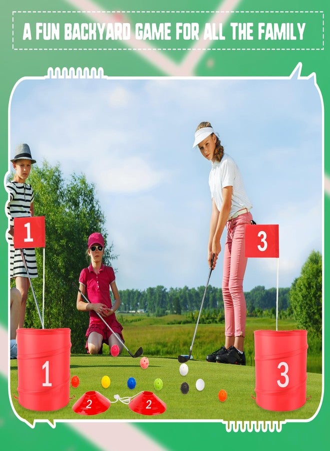 Spaluck Backyard Game Golf Yard Game for Practice with 4 Clubs 6 Hole for Men Women Family Outdoor Indoor Lawn Park Beach - Image 4