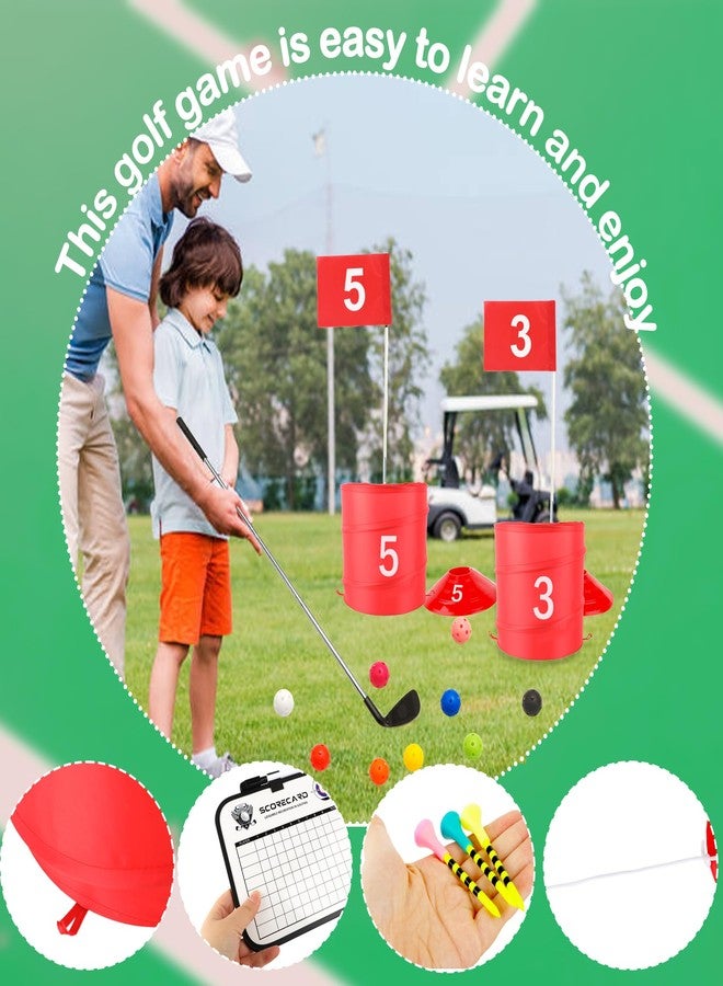 Spaluck Backyard Game Golf Yard Game for Practice with 4 Clubs 6 Hole for Men Women Family Outdoor Indoor Lawn Park Beach - Image 5