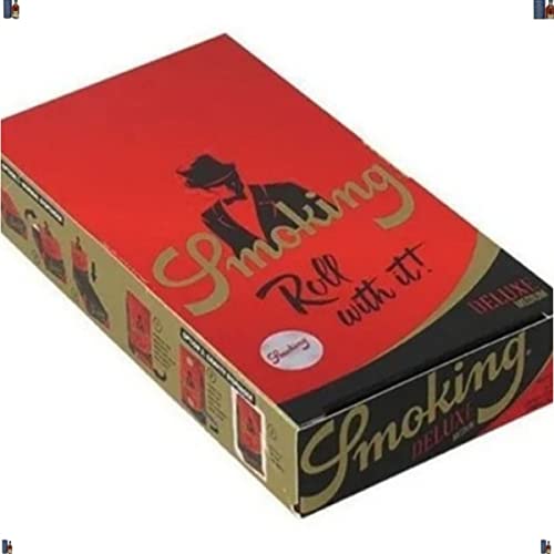 Smoking 1 box Black DeLuxe Medium size 1 1/4 rolling paper = 1250 papers - Image 2