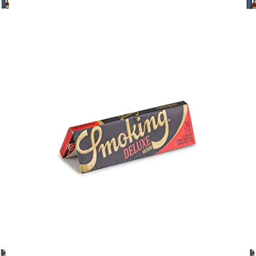 Smoking 1 box Black DeLuxe Medium size 1 1/4 rolling paper = 1250 papers - Image 4