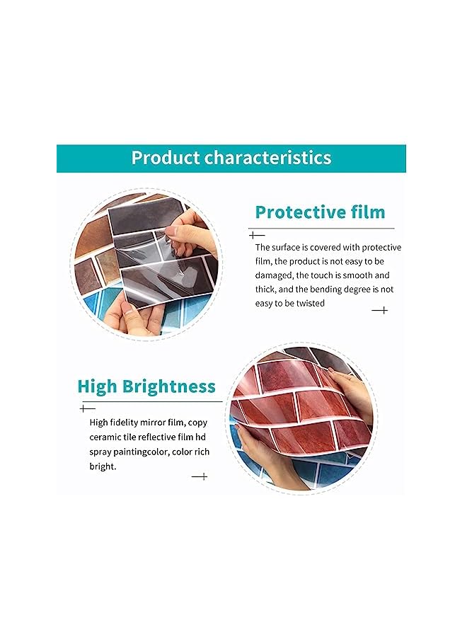 Zaboon Tile Stickers 12 Sheets, Peel And Stick Self-Adhesive Wall Tiles Stickers Grey, Tiles Self Adhesive Waterproof Oilproof Tiles Retro Style Diy Home Decor For Kitchen And Bathroom - Image 4