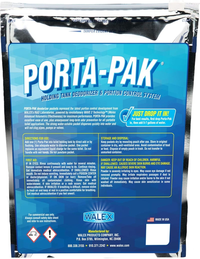 Walex PPSGBG Porta-Pak Commercial Holding Tank Deodorizer Drop-Ins, Sunglow Scent (Pack of 50) Permanent & temporary usable - Image 2