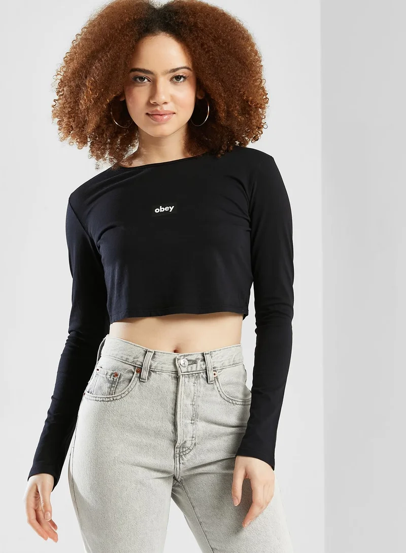 OBEY Tag Cropped Top