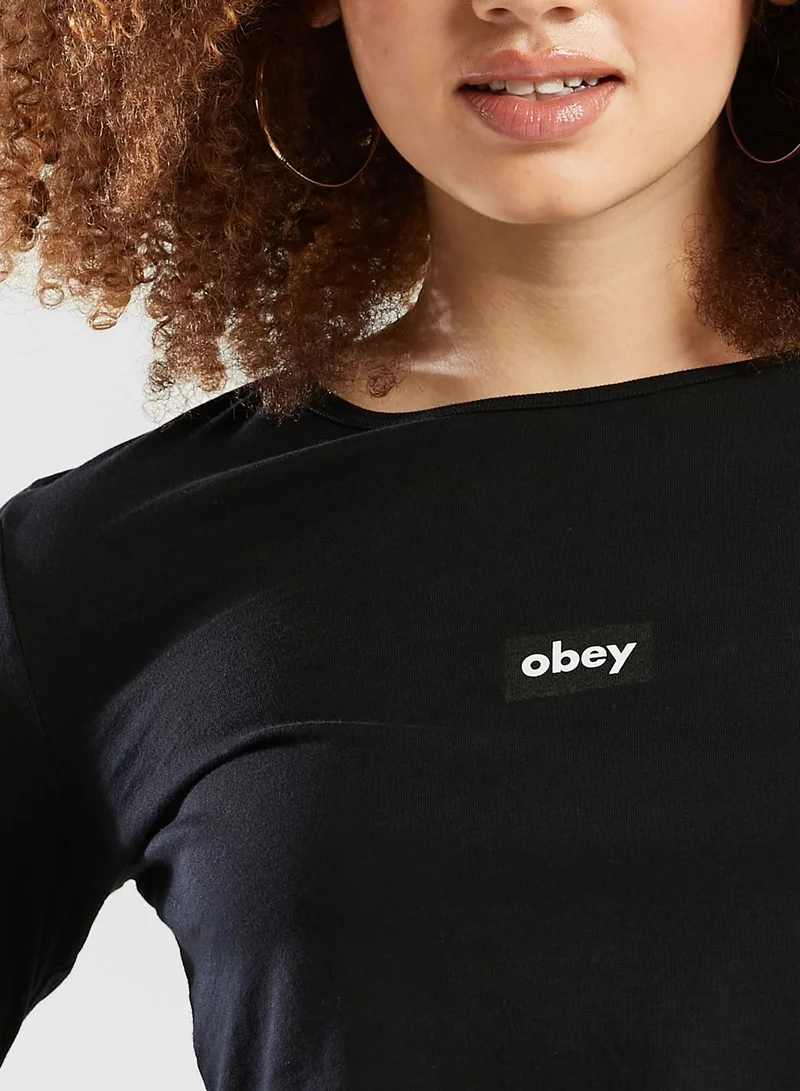 OBEY Tag Cropped Top