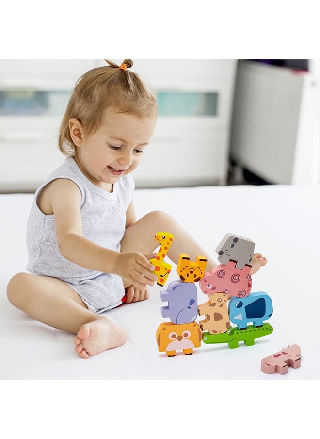 Peachjoy Montessori Toys for 1 2 3 4 Year Old Year, Wooden Blocks Sorting and Stacking Toys Gifts for 2-4 Year Old Girl Boy Toddlers, Kids Preschool Educational Toys Fine Motor Skills Learning Games  - Image 2