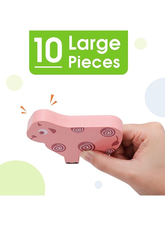 Peachjoy Montessori Toys for 1 2 3 4 Year Old Year, Wooden Blocks Sorting and Stacking Toys Gifts for 2-4 Year Old Girl Boy Toddlers, Kids Preschool Educational Toys Fine Motor Skills Learning Games  - Image 3