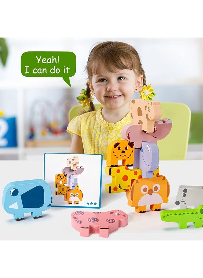 Peachjoy Montessori Toys for 1 2 3 4 Year Old Year, Wooden Blocks Sorting and Stacking Toys Gifts for 2-4 Year Old Girl Boy Toddlers, Kids Preschool Educational Toys Fine Motor Skills Learning Games  - Image 5