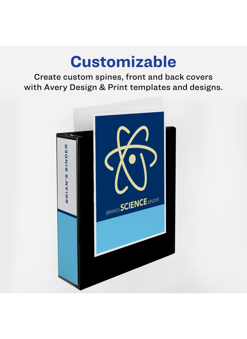 AVERY Avery Heavy-Duty View 3 Ring Binder, 1" One Touch EZD Rings, 1 Red Binder (79170)  - Image 3