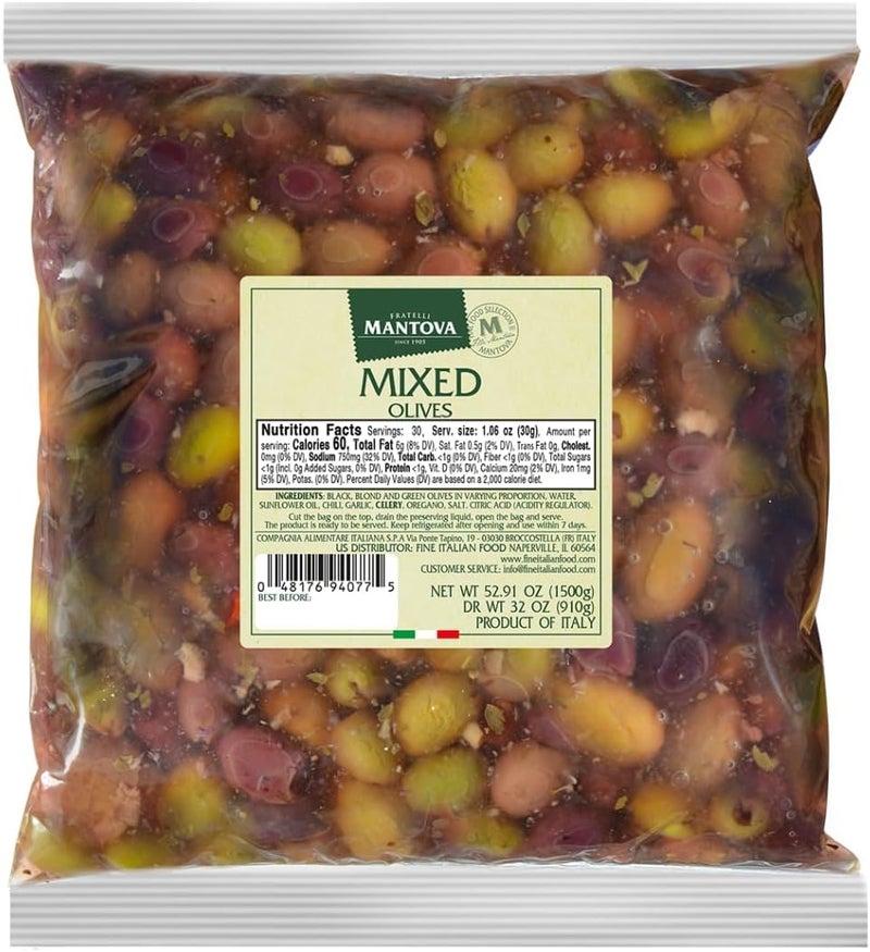 Mantova Italian Mixed Olives - 52.91 Ounce