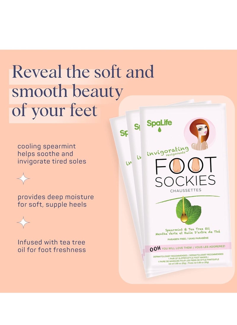 SpaLife Softening Care Foot Sockies (8-Pack) - Spearmint & Tea Tree Oil, Exfoliating Pack for Healthy Feet, Intensive Repair, Callus Remover Sockies, Dry Skin Solution, Moisturizing Foot Treatment - pzsku/Z34981BB5E411D54A36F4Z/45/_/1731320381/65982ca6-7387-47c8-bb6f-bb9329432612