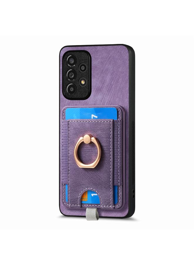 S-TOP Case For Samsung Galaxy M33 5G Retro Splitable Magnetic Card Bag Leather Phone Case - Image 2