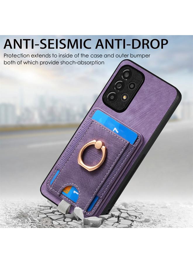 S-TOP Case For Samsung Galaxy M33 5G Retro Splitable Magnetic Card Bag Leather Phone Case - Image 5