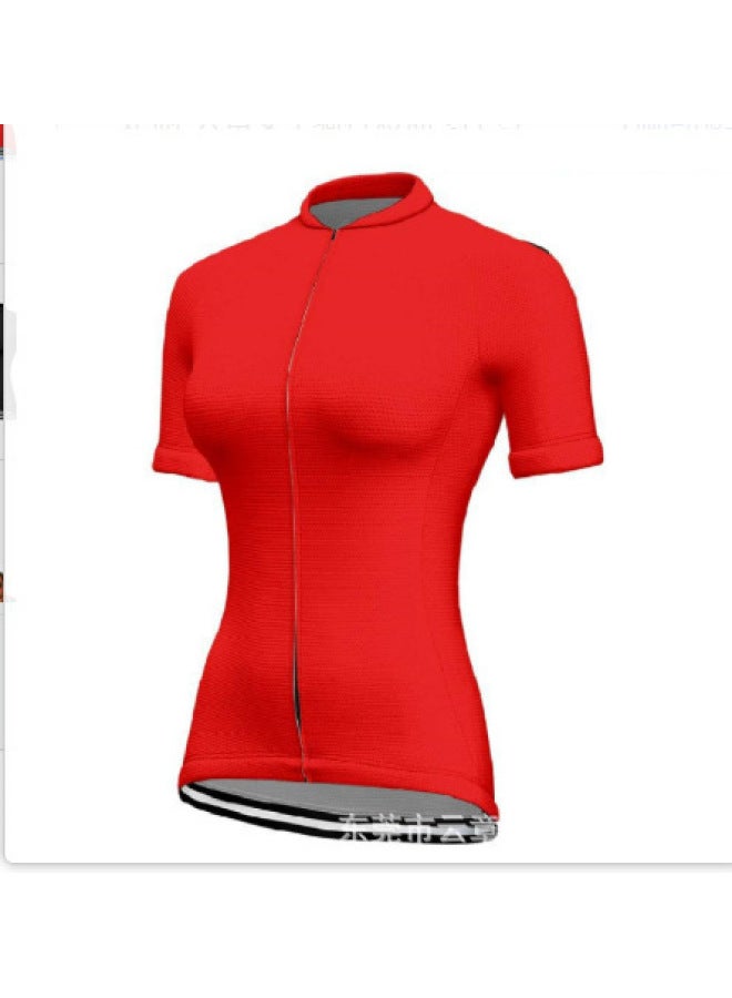 Summer Line Fluorescent Print Short Sleeve Cycling Jersey Summer Women's Sport Top B215