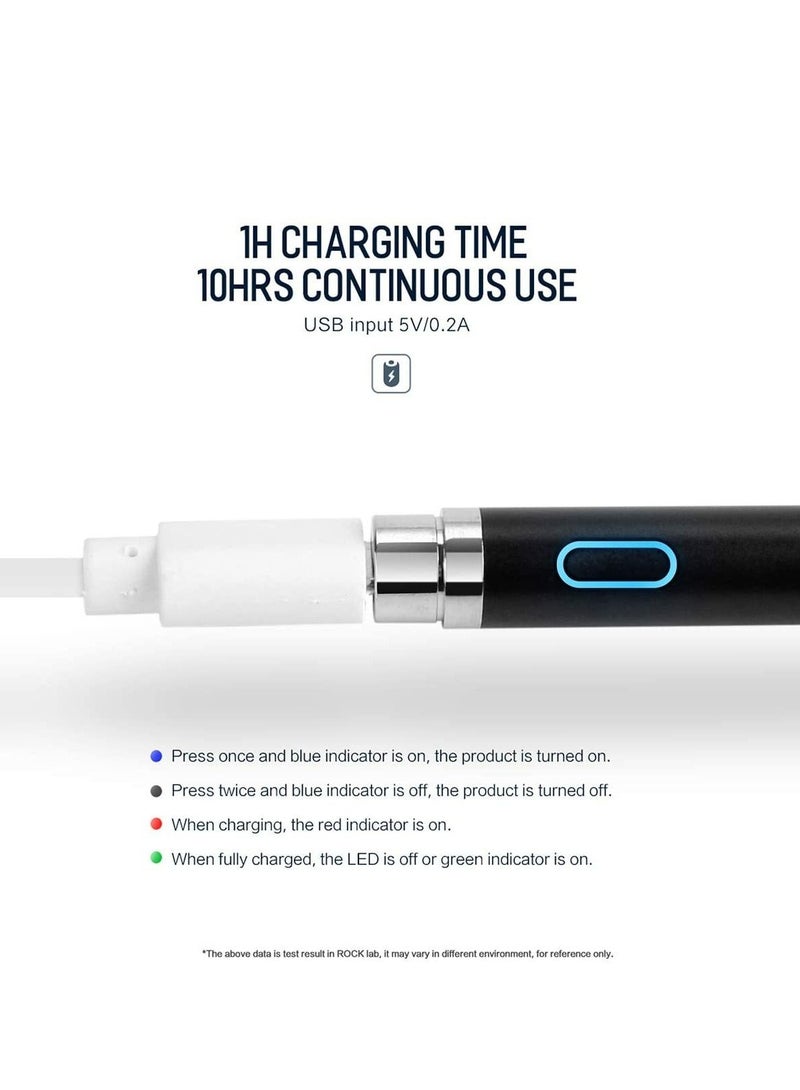 Rock Pow Stylus Pens for Touch Screens 1.45mm High Precision and Sensitivity Point iPad Pencil Fine Point Active Smart Digital Pen for Tablet Work at iOS and Android Touch Screen - Image 4