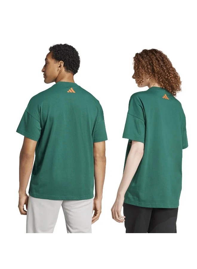 adidas Originals U Ksa Tee Green Training T-Shirts For Unisex Xs