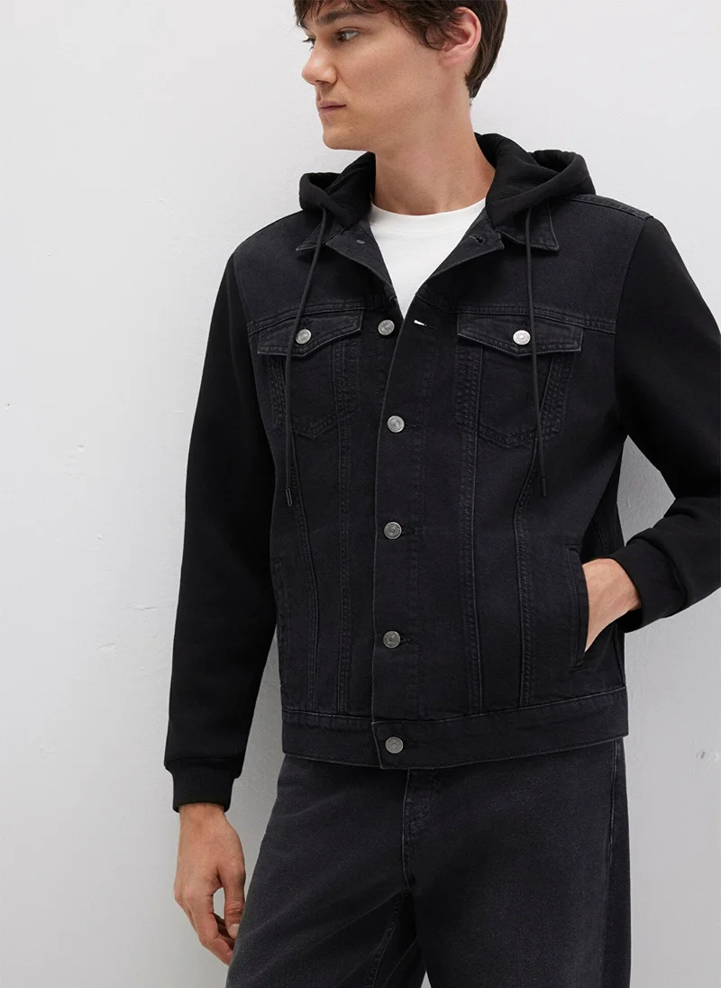 مافي Lenny Rinse Smoke Comfort Denim Jacket