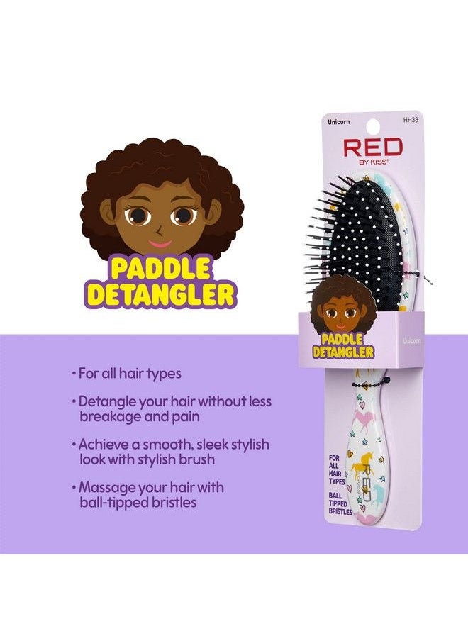 Red by Kiss Detangling Hair Brush Glides Through Tangles With Ease For All Hair Types Kids Friendly Size Hair Detangler Wet Or Dry Hair (Unicorn)  - Image 5