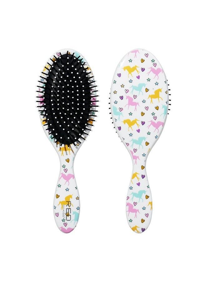Red by Kiss Detangling Hair Brush Glides Through Tangles With Ease For All Hair Types Kids Friendly Size Hair Detangler Wet Or Dry Hair (Unicorn)  - Image 2