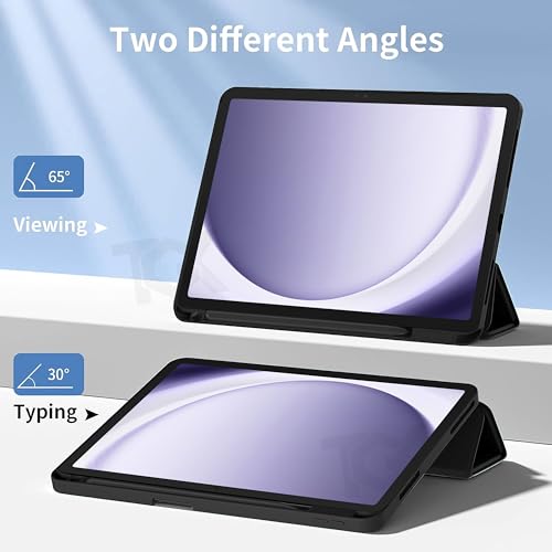 TGK Soft Flexible with Pencil Holder Trifold Flip Back Case Cover for Samsung Galaxy Tab A9 Plus 11 inch (Black) - Image 3
