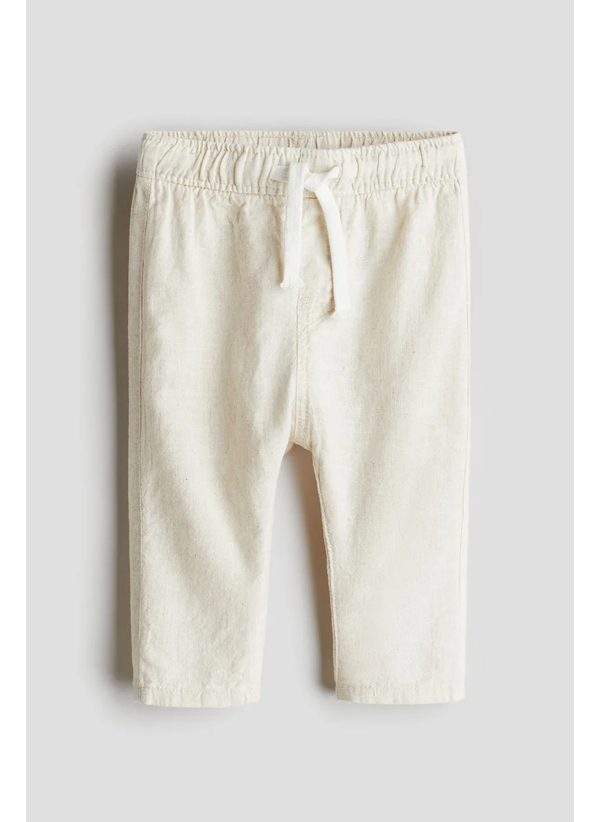 اتش اند ام Linen-Blend Joggers