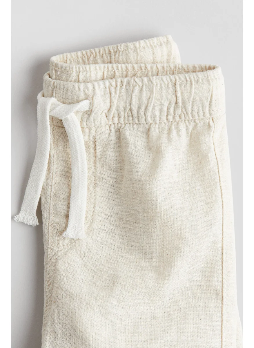 اتش اند ام Linen-Blend Joggers