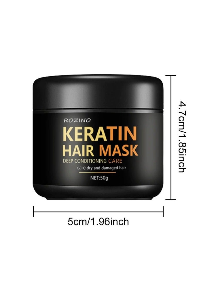 Soft keratin nourishing hair mask repairs dryness, moisturizes, smoothes and improves frizzy hair conditioner - Image 3