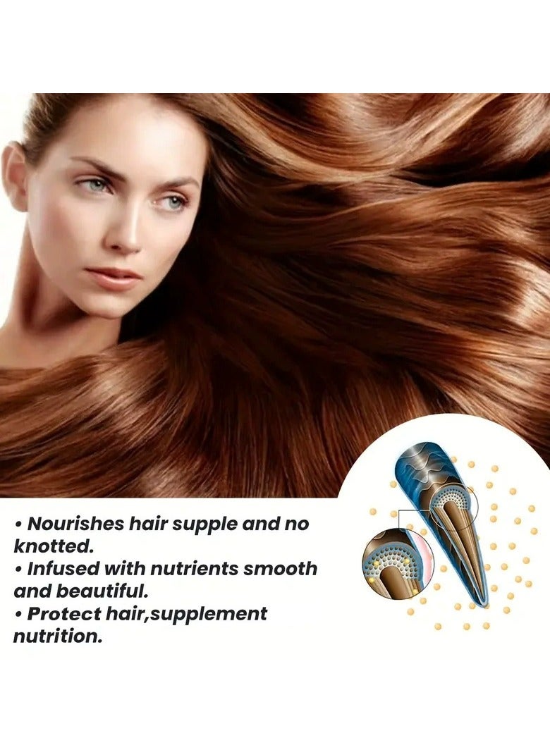 Soft keratin nourishing hair mask repairs dryness, moisturizes, smoothes and improves frizzy hair conditioner - Image 4
