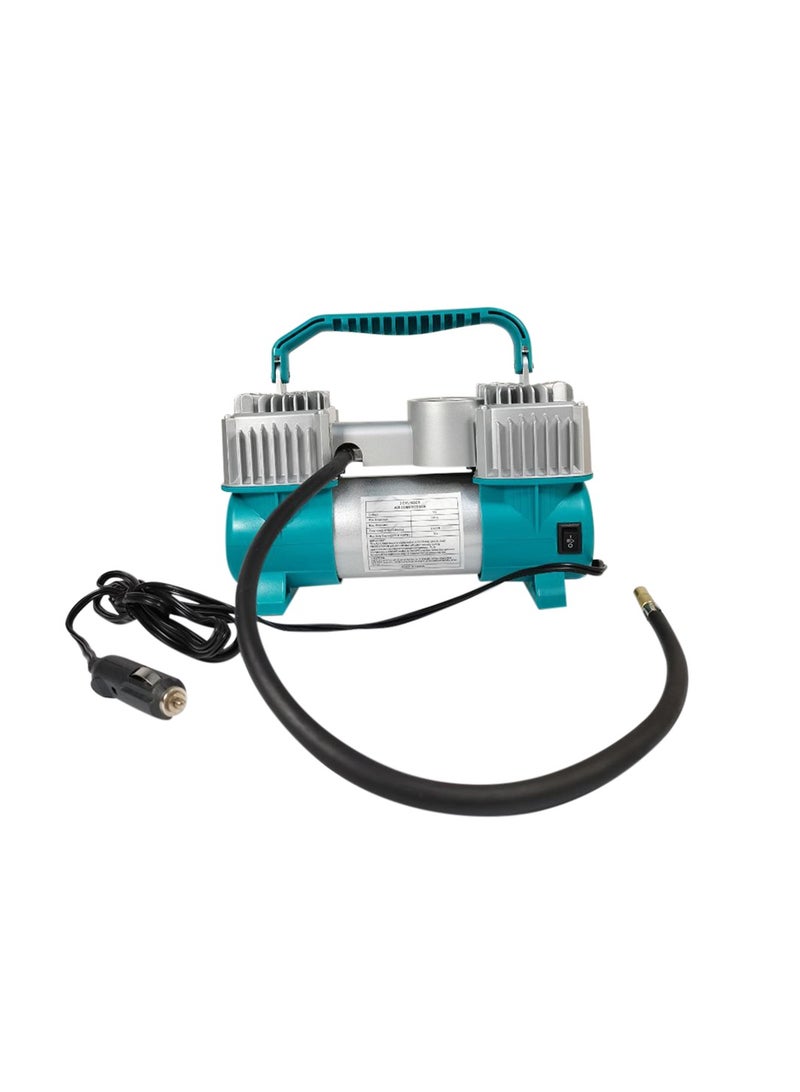 SPIDER 150 PSI Double Cylinder Tire Inflator with LED Light, Portable Air Compressor Pump with Dual Power - Image 3