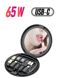 budi Mini Mirror SD CF Card Reader 11 in 1 TF Memory Card Adapter Camera Card Reader Digital Beauty Gadget Storage case USB C Type Charging and Data Transfer case  - Image 1