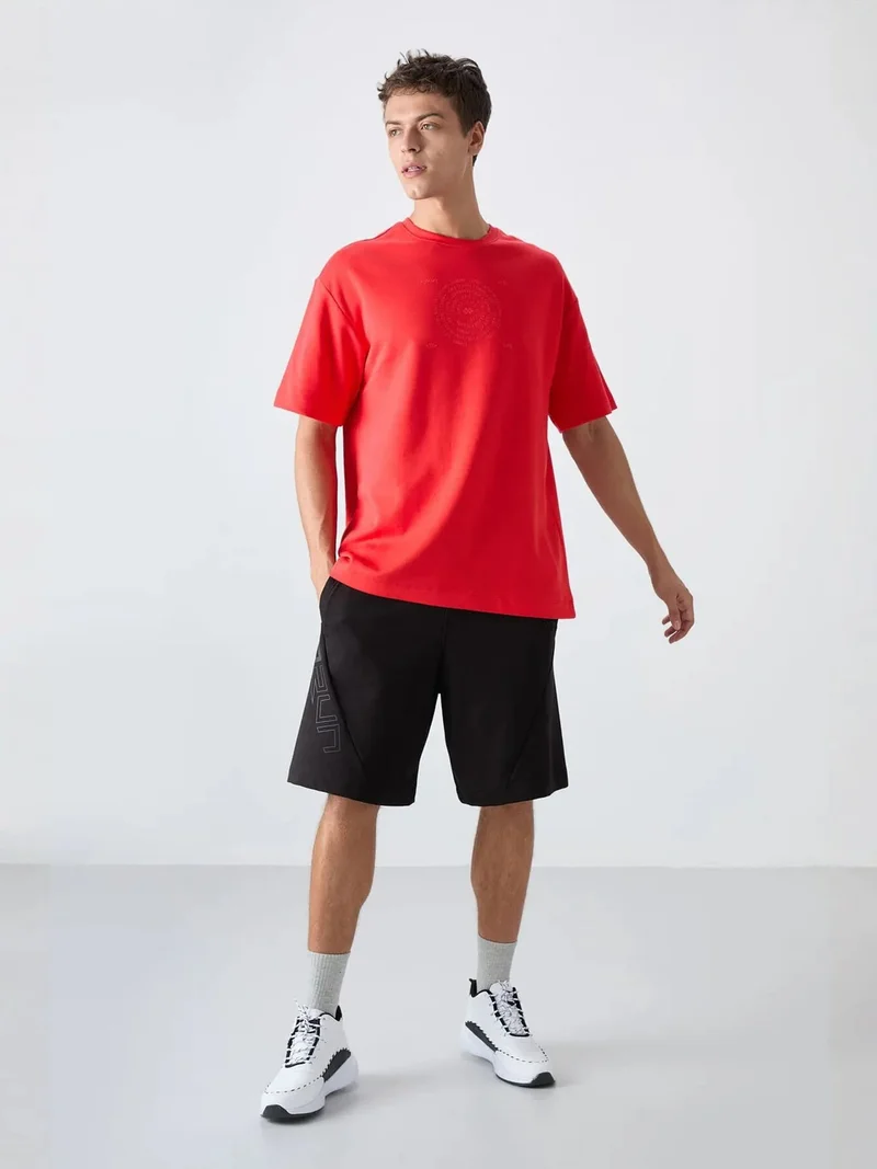 تومي لايف TOMMY Oversized Cotton-Blend Crew Neck T-Shirt