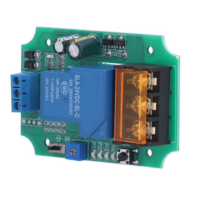 STC High-Power Relay Module 24V YYLOCK-2: 30A Load Capacity, Power-Off Permanent Memory, Adjustable 0-100 Minutes Delay Time - Strong Anti-Interference, 9.5mm Black Fence Terminal for Industrial & Electri - Image 4