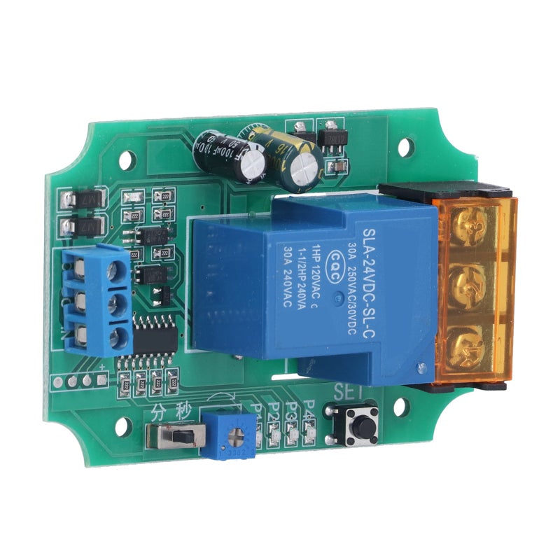 STC High-Power Relay Module 24V YYLOCK-2: 30A Load Capacity, Power-Off Permanent Memory, Adjustable 0-100 Minutes Delay Time - Strong Anti-Interference, 9.5mm Black Fence Terminal for Industrial & Electri - Image 3