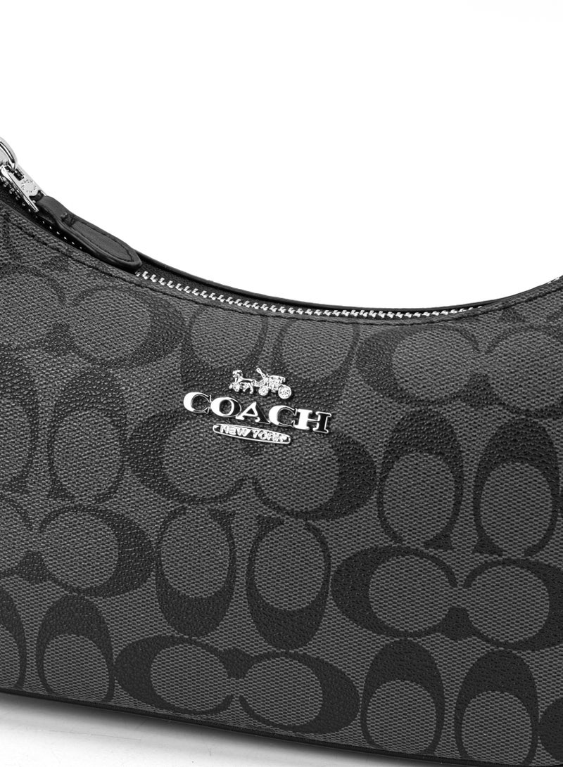 كوتش اوت ليت حقيبة كتف TERI ذات شعار كلاسيكي للمدرب، حقيبة كروس بودي، حقيبة يد - Image 5