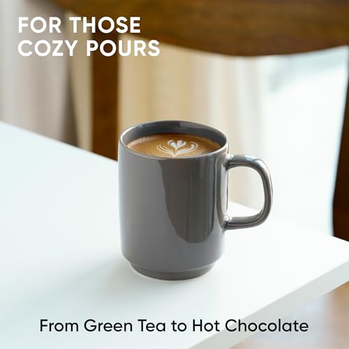 Shay Ceramic Mug, 1 Pc, Grey, 300ml | Glossy Finish | Ceramic Coffee Cup | Porcelain | Microwave Safe (Rise Mug - 1Pc - Grey) - Image 2