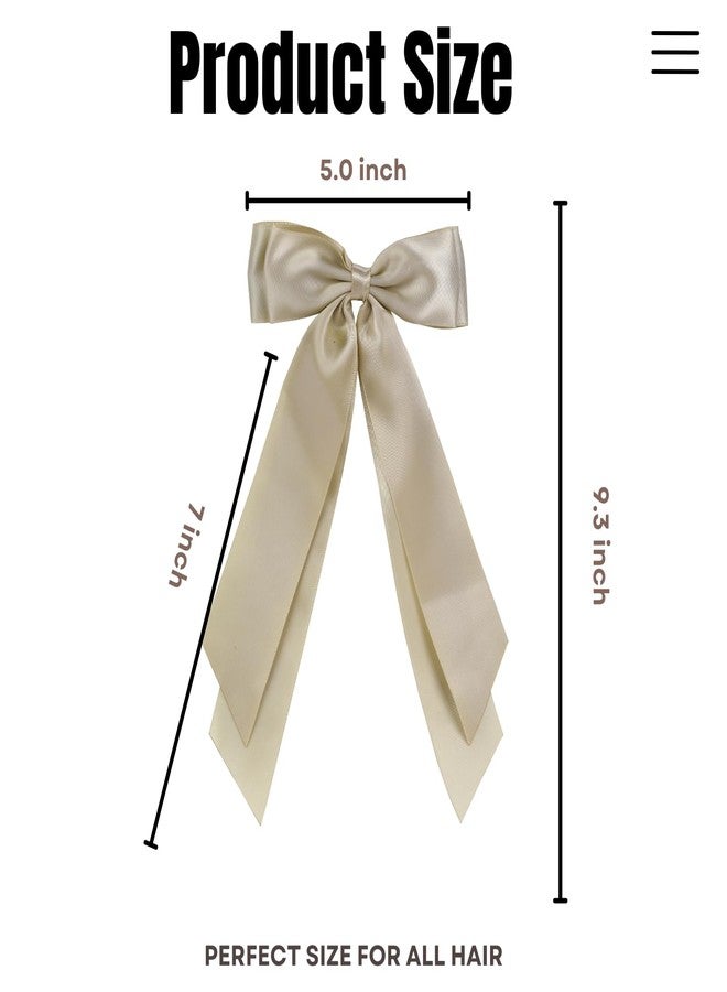 LuSeren 2 PCS Double Layer Hair Bows Gold Hair Ribbon Clips Ponytail Holder Accessories for Women Girls Toddlers Teens Kids - Image 2