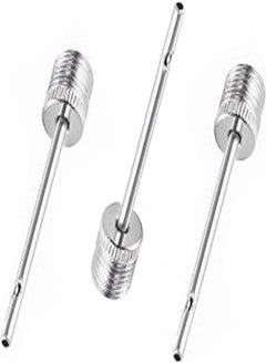 Generic Generic Ball Pump Inflation Needle - Stainless Steel Air Pump Needles with - Ideal for Blowing Up Football, Basketball, Volleyball, and All Other Sports Balls (3 Pack) 