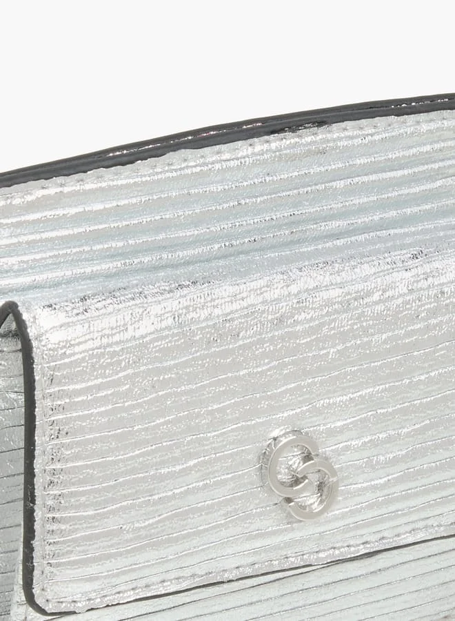 Celeste Women Wrinkle Textured Wallet with Button Closure