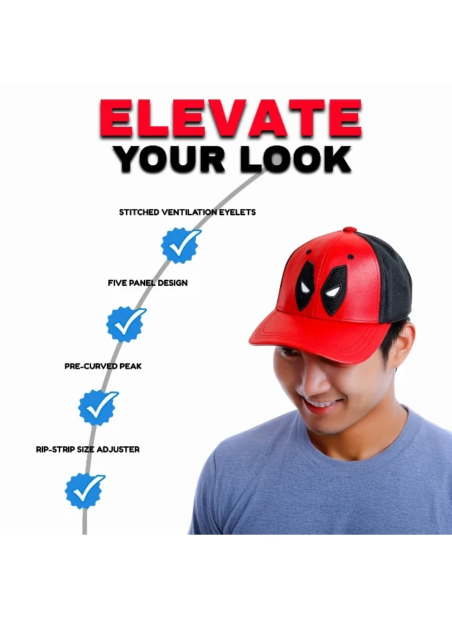 MARVEL red Marvel Deadpool v5 Adult Premium Cap for Men | Best Price UAE