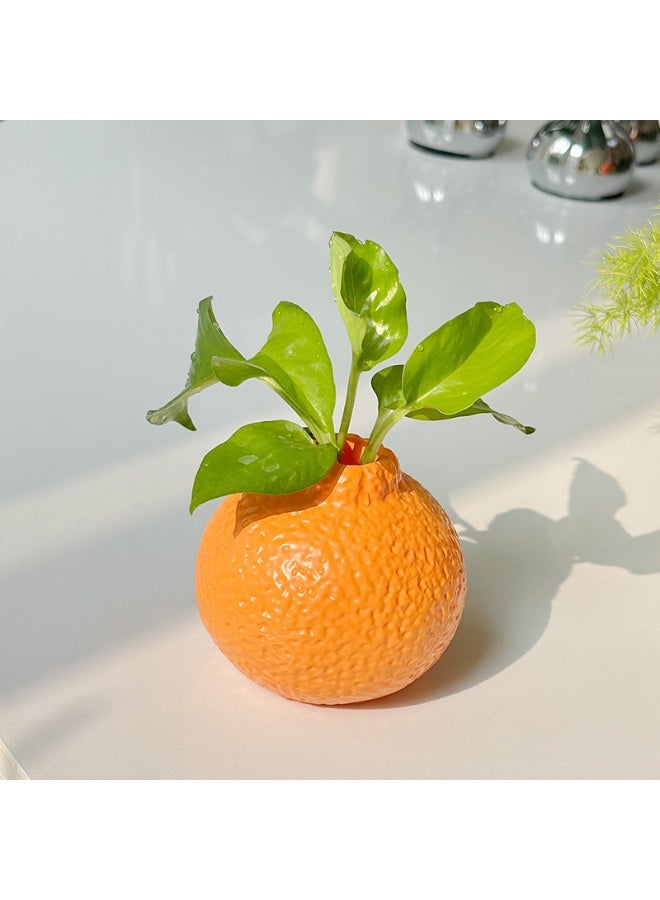 NeeMee Minimalist Orange Flower Vase Ornament - Image 5