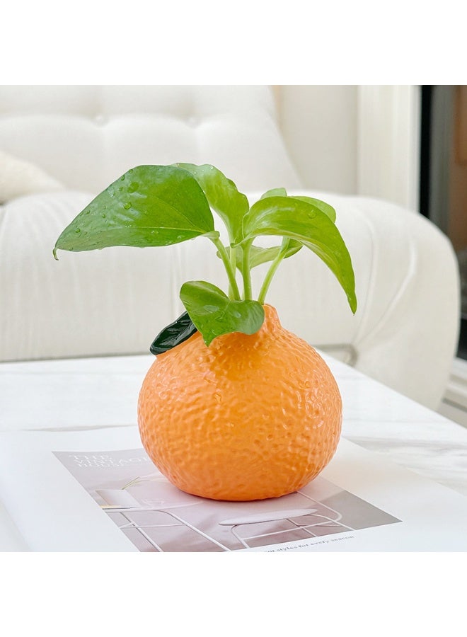 NeeMee Minimalist Orange Flower Vase Ornament - Image 2
