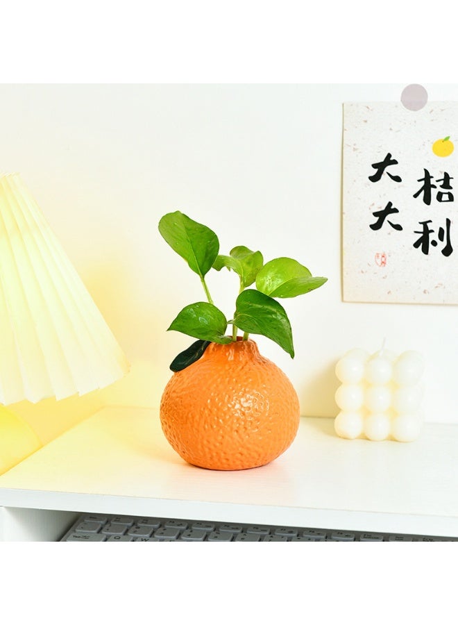 NeeMee Minimalist Orange Flower Vase Ornament - Image 3