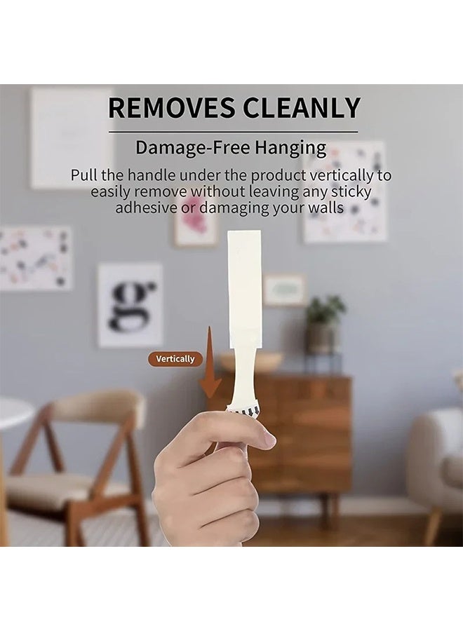 12 Pairs Picture Hanging Strips, Damage-Free Wall Mounting Adhesive for Frames, Posters, Mirrors, Decorations – 24 Refill Strips, White - Image 4